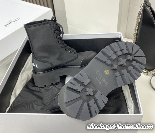 Top Grade Celine Bulky Laced Up Boots C101702 Black 2025