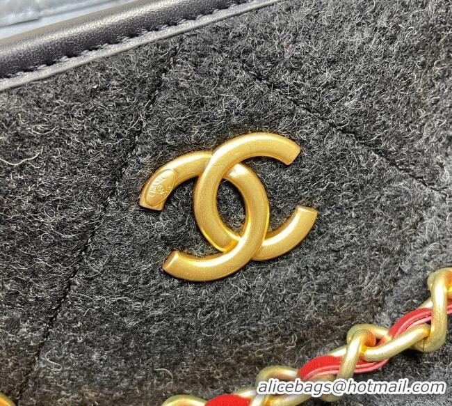Grade Design Chanel Wool Maxi Shopping Bag AS5853 Black 2025