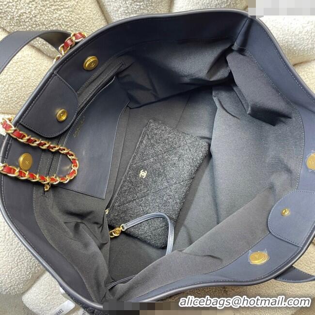 Grade Design Chanel Wool Maxi Shopping Bag AS5853 Black 2025