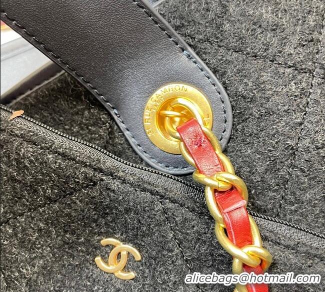 Grade Design Chanel Wool Maxi Shopping Bag AS5853 Black 2025