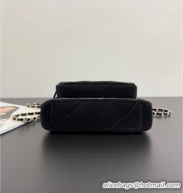 Promotional Chanel Velvet-Effect Nylon Clutch with Chain AP4771 Black 2025
