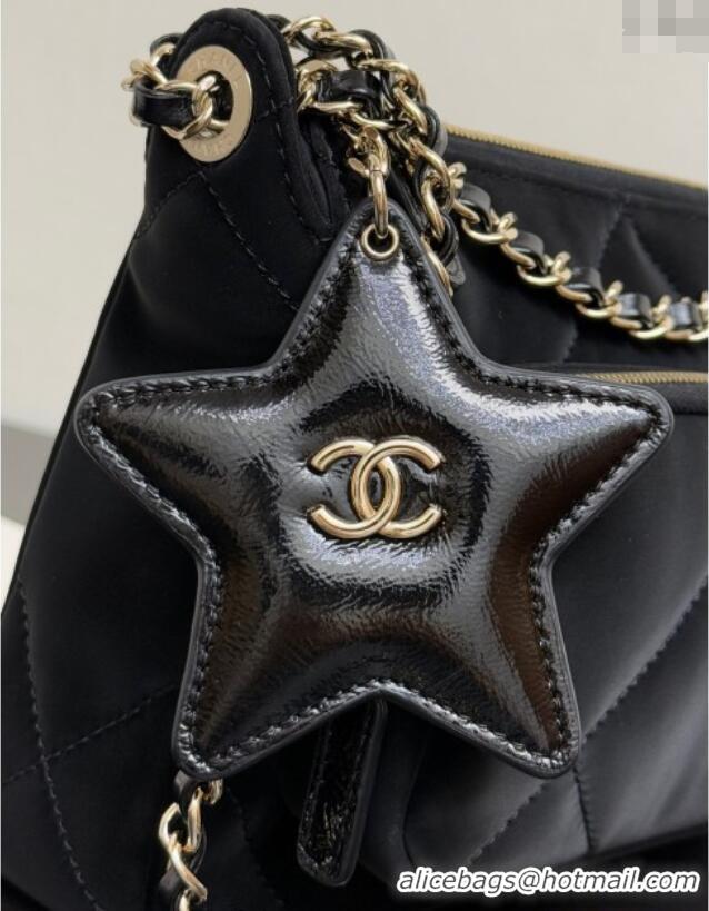 Promotional Chanel Velvet-Effect Nylon Clutch with Chain AP4771 Black 2025