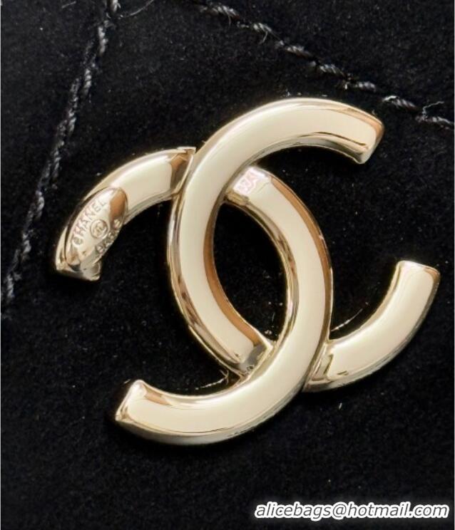 Promotional Chanel Velvet-Effect Nylon Clutch with Chain AP4771 Black 2025