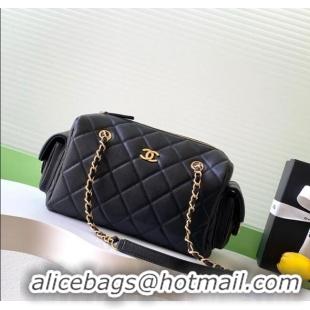Best Price Chanel Grained Calfskin Bowling Bag AS5791 Black 2025