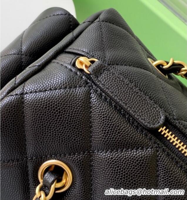 Best Price Chanel Grained Calfskin Bowling Bag AS5791 Black 2025
