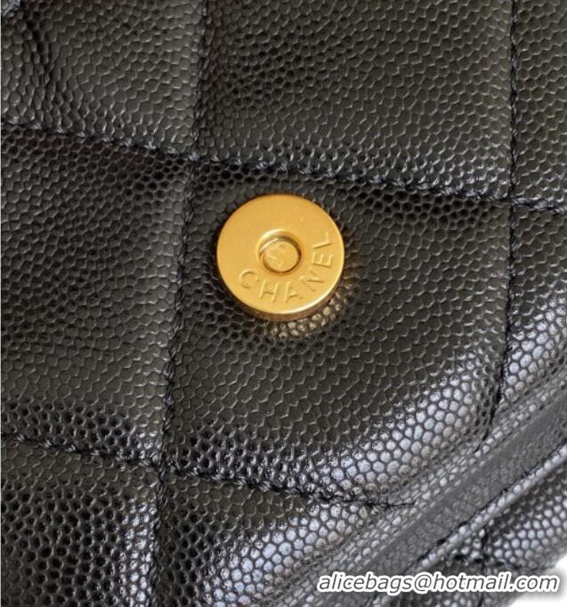 Best Price Chanel Grained Calfskin Bowling Bag AS5791 Black 2025