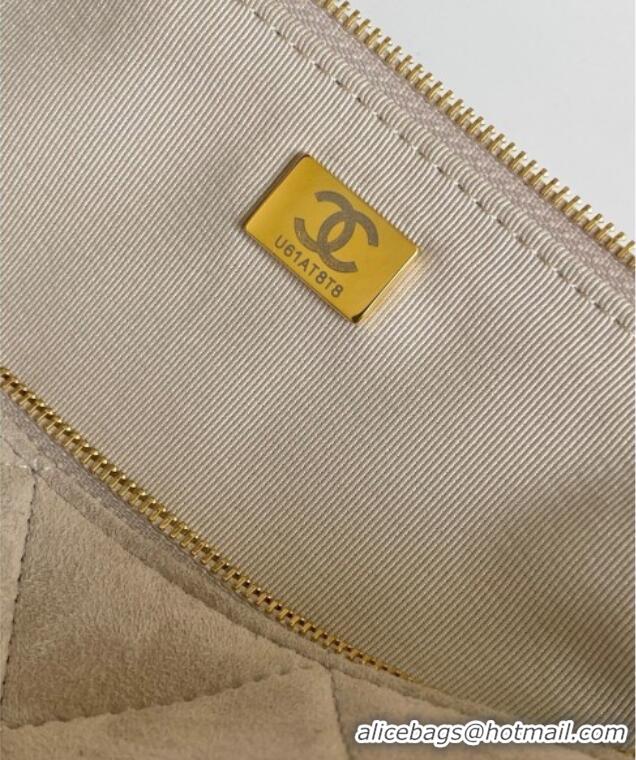 Top Design Chanel Suede Bowling Bag AS5791 Grey 2025