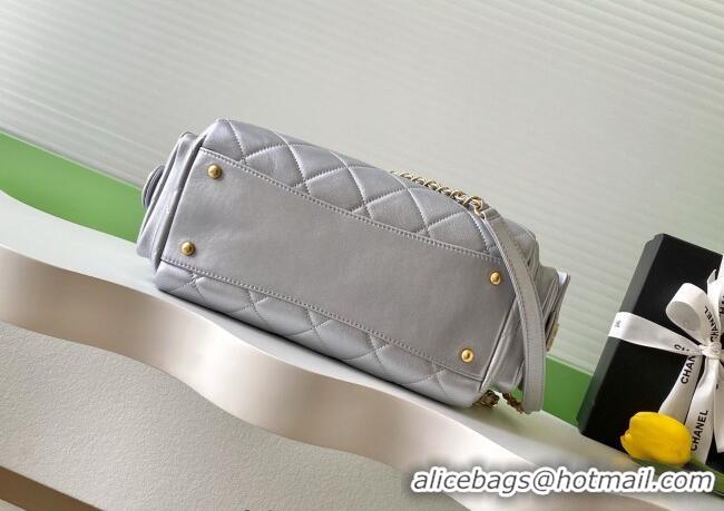Promotional Chanel Calfskin Leather Bowling Bag AS5791 Silver 2025