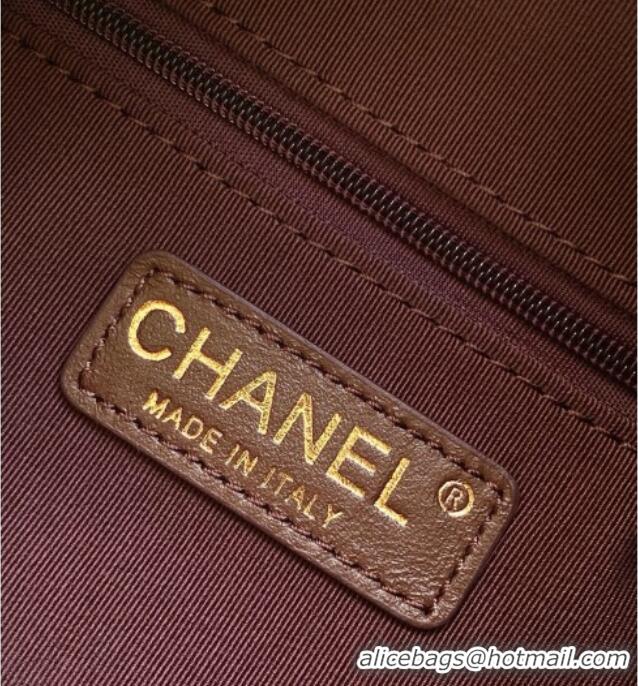 Super Quality Chanel Small Suede Bowling Bag AS5792 Brown 2025