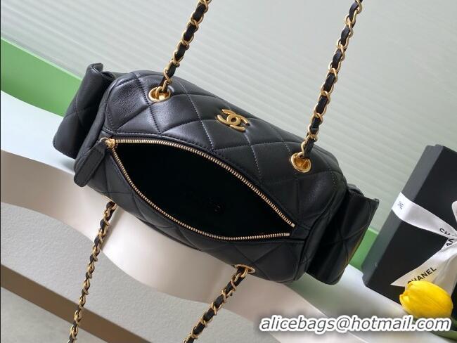 Reasonable Price Chanel Small Calfskin Leather Bowling Bag AS5792 Black 2025