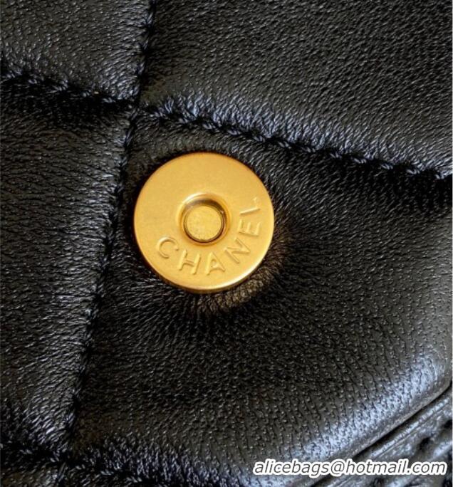 Reasonable Price Chanel Small Calfskin Leather Bowling Bag AS5792 Black 2025