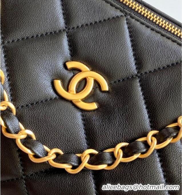 Reasonable Price Chanel Small Calfskin Leather Bowling Bag AS5792 Black 2025