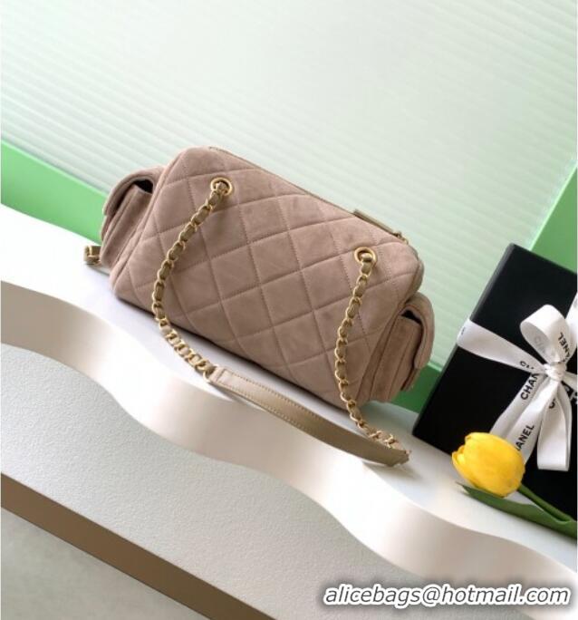 Traditional Specials Chanel Small Suede Bowling Bag AS5792 Khaki 2025