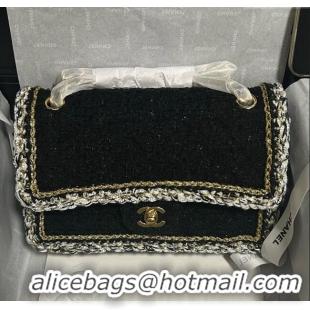 Grade Quality Chanel Tweed Medium 11.12 Flap Bag A01112 Black 2025