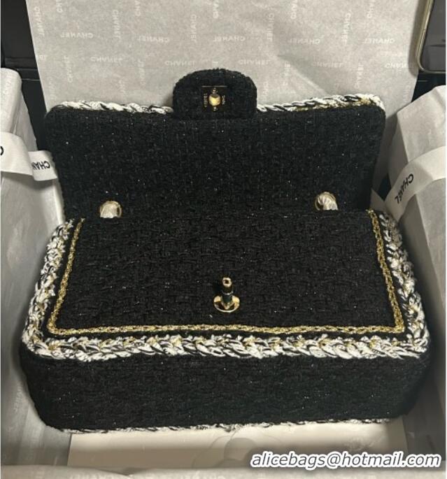 Grade Quality Chanel Tweed Medium 11.12 Flap Bag A01112 Black 2025
