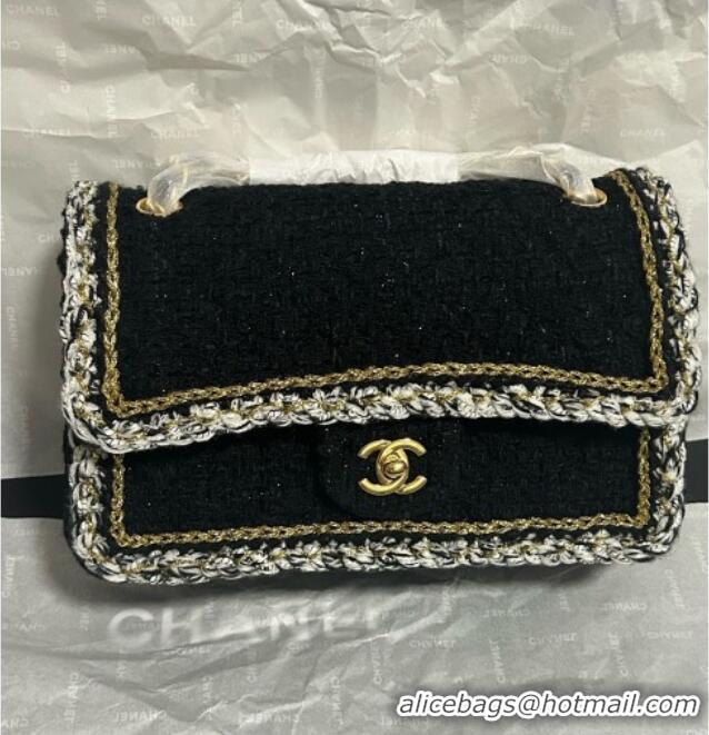 Grade Quality Chanel Tweed Medium 11.12 Flap Bag A01112 Black 2025