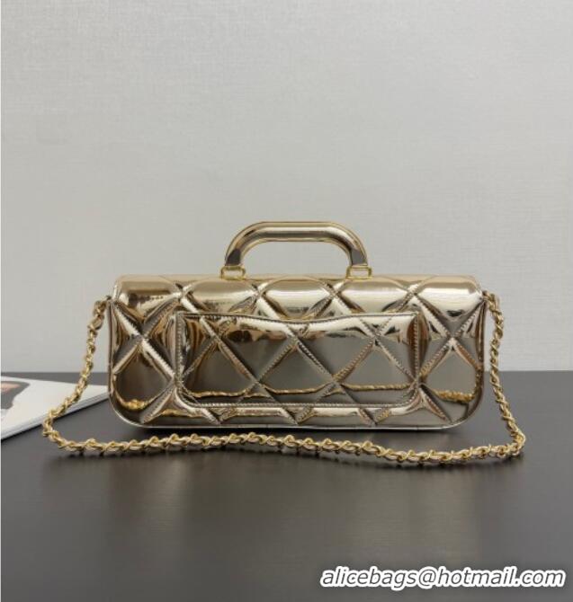 Affordable Price Chanel Metallic Mirror Calfskin Large Flap Bag with Top Handle AS5807 Gold 2025