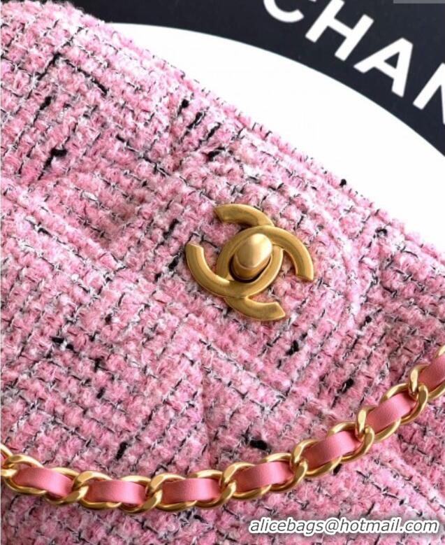 Best Luxury Chanel Tweed Mini Flap Bag with Top Handle AS5805 Pink 2025