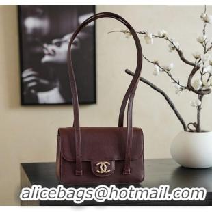 Grade Design Chanel Calfskin Leather Hobo Bag CH112703 Dark Burgundy 2025