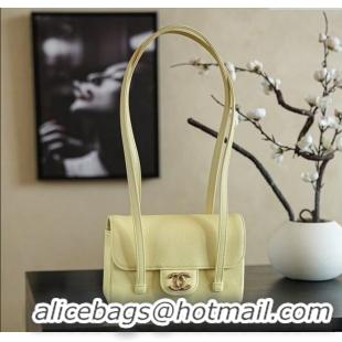 Luxury Discount Chanel Calfskin Leather Hobo Bag CH112703 Yellow 2025