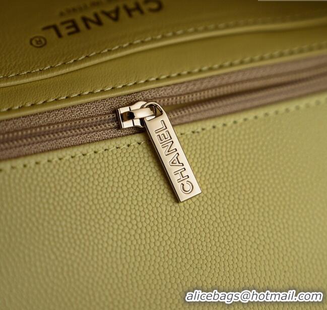 Luxury Discount Chanel Calfskin Leather Hobo Bag CH112703 Yellow 2025