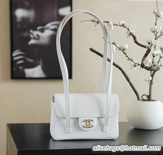 Good Taste Chanel Calfskin Leather Hobo Bag CH112703 White 2025