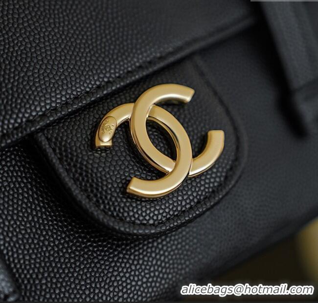 Traditional Discount Chanel Calfskin Leather Hobo Bag CH112703 Black 2025