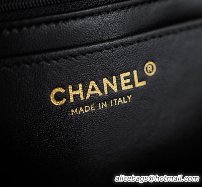 Traditional Discount Chanel Calfskin Leather Hobo Bag CH112703 Black 2025