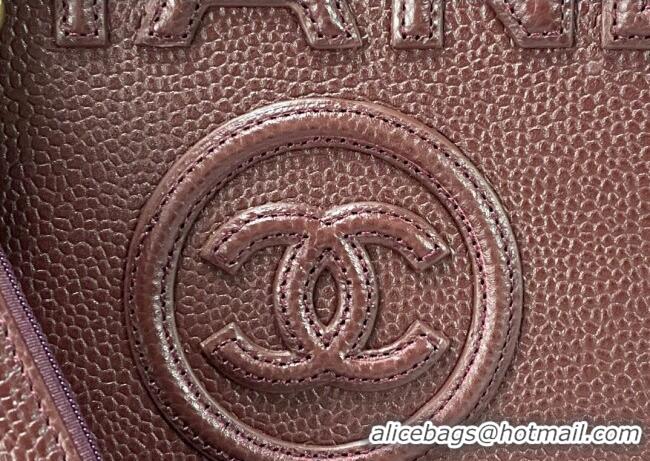 Cheapest Chanel Deauville Grained Calfskin Medium Shopping Bag A66941 Dark Brown 2025