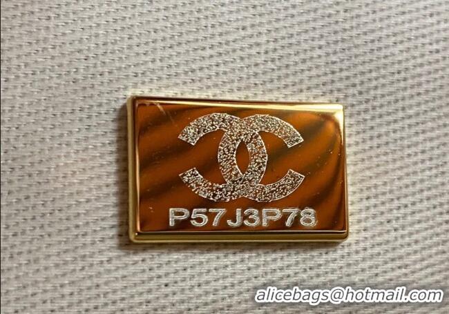 New Cheap Chanel Deauville Grained Calfskin Medium Shopping Bag A66941 White 2025