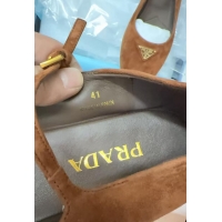 Big Discount Prada Suede ballerinas flat Brown 2025 1F793N