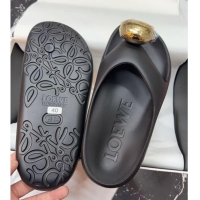 ​Top Design Loewe Paula's Lbiza Foam Pebble PVC Slides 57101 Black/Gold