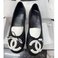 ​Top Quality Chanel Cambon Quilted Leather Cambon Ballet Flats CH4471 Black/White 2025