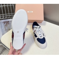 Best Price Miu Miu Gymnasium Sneakers in Suede and Technical Fabric Blue/Grey 1024113