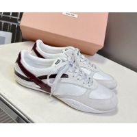Buy Luxury Miu Miu Gymnasium Sneakers in Suede and Technical Fabric Grey 1024114
