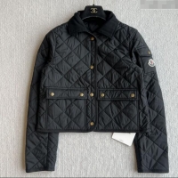 Best Price Moncler Diamond-Quilted Padded Jacket M82914 Black 2025