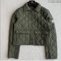 New Product Moncler Diamond-Quilted Padded Jacket M82915 Green 2025