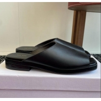 New Fashion The Row Emi Mule in Lambskin TR1403 Black 2025