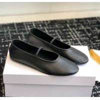 Discount The Row Elastic Ballet Slipper in Supple Calfskin TR1408 Black 2025