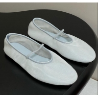 Best Quality The Row Elastic Ballet Slipper in Mesh TR1410 Silver Gray 2025