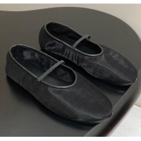 Top Quality The Row Elastic Ballet Slipper in Mesh TR1410 Black 2025