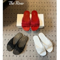 Top Quality The Row Sara Slide Sandal in Elastic and Leather TR051614 Red 2025