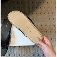 Luxury The Row Sara Slide Sandal in Elastic and Leather TR051614 Black 2025