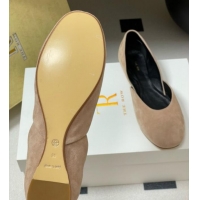 Best Cheap The Row Suede Ballet Flat TR052809 Beige 2025