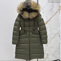 New Classic Moncler Long Down Jacket M091841 Green 2025