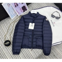 Good Quality Moncler Short Down Jacket M091860 Blue 2025