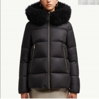 Market Sells Moncler A-Shaped Down Jacket with Fox Fur 1014 Black 2025