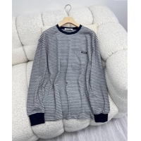 Top Grade Miu Miu Cotton Long T-Shirt MM101415 Grey/Black 2025