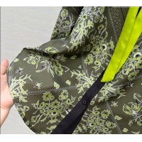 Super Quality Gucci Silk Shirt GG101501 Green 2025