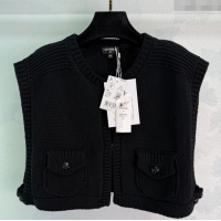 Promotional Chanel Knit Short Vest 0620 Black 2025